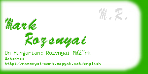 mark rozsnyai business card